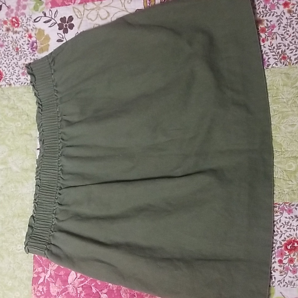 JCrew olive skirt
